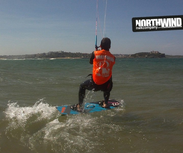 Sobre la tabla de kite